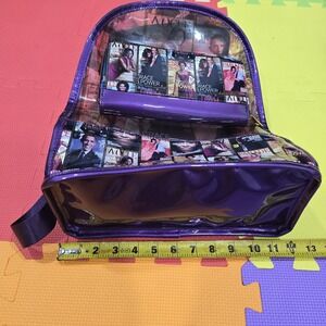 Michelle & Barack Obama Magazine Cover Backpack & Matching Wallet Set - Purple